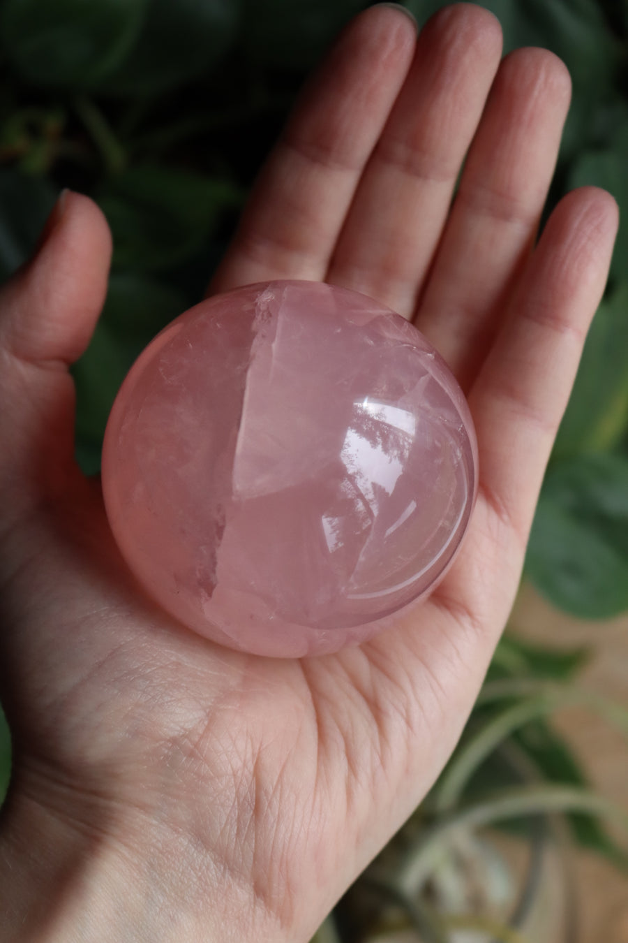 Rose quartz sphere 3