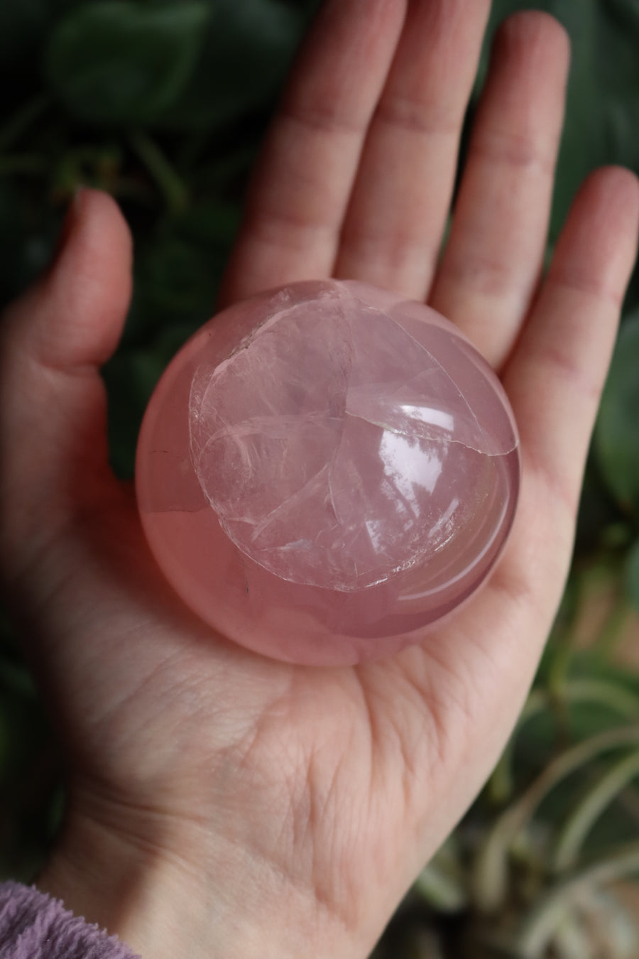 Rose quartz sphere 3