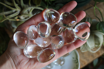 Large high grade clear quartz tumbled stone