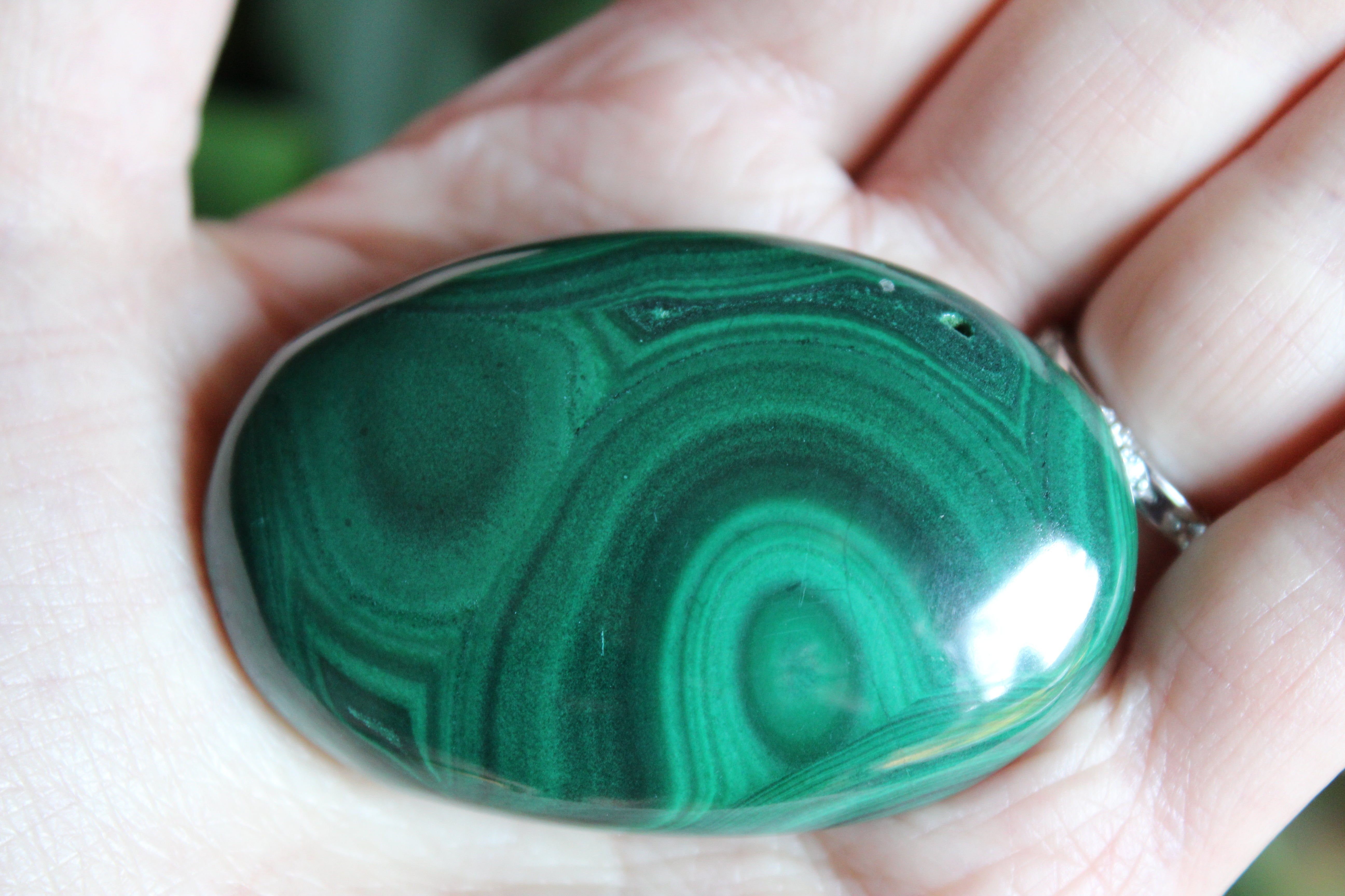 Malachite pocket stone 6