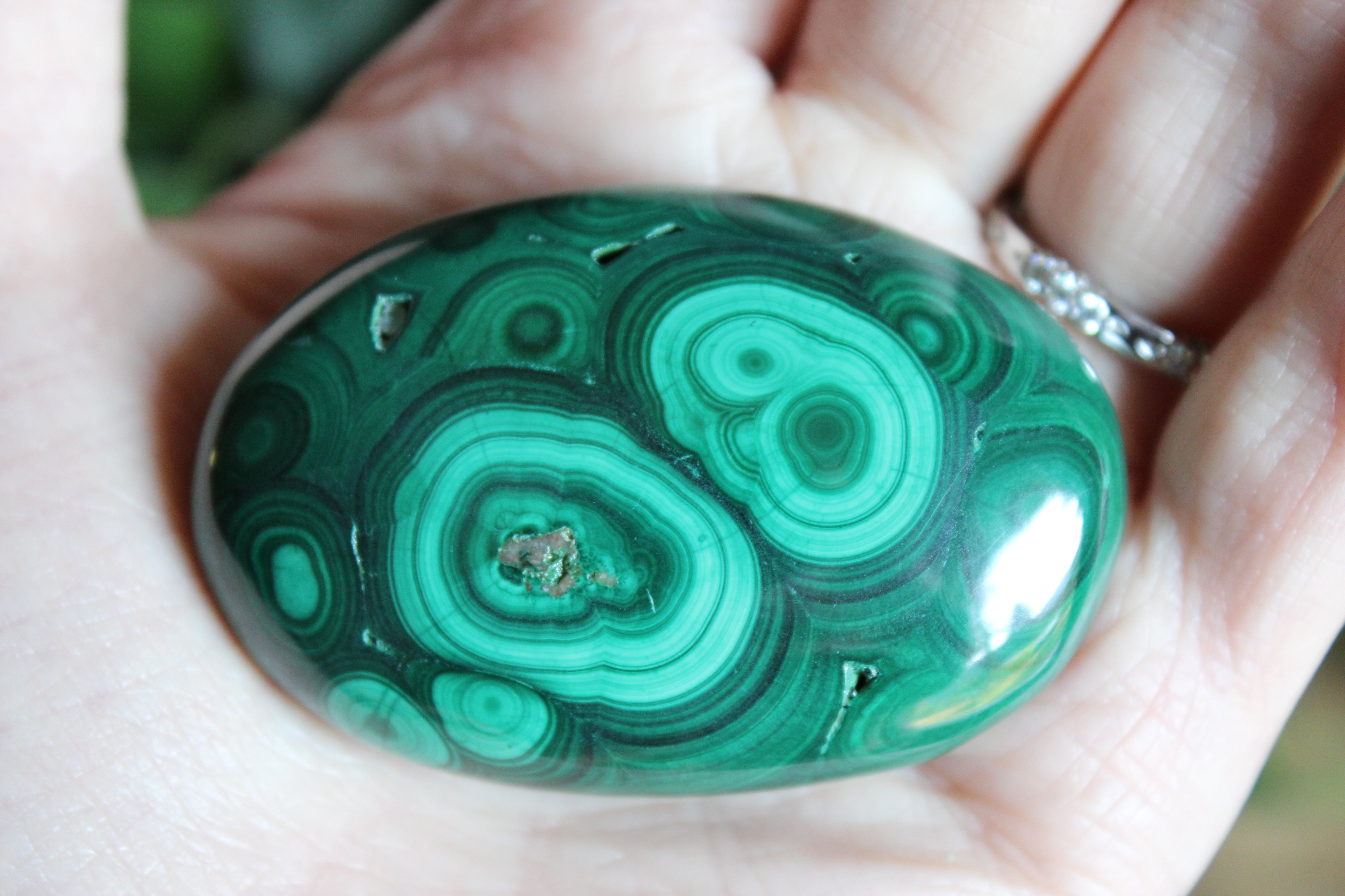 Malachite pocket stone 6