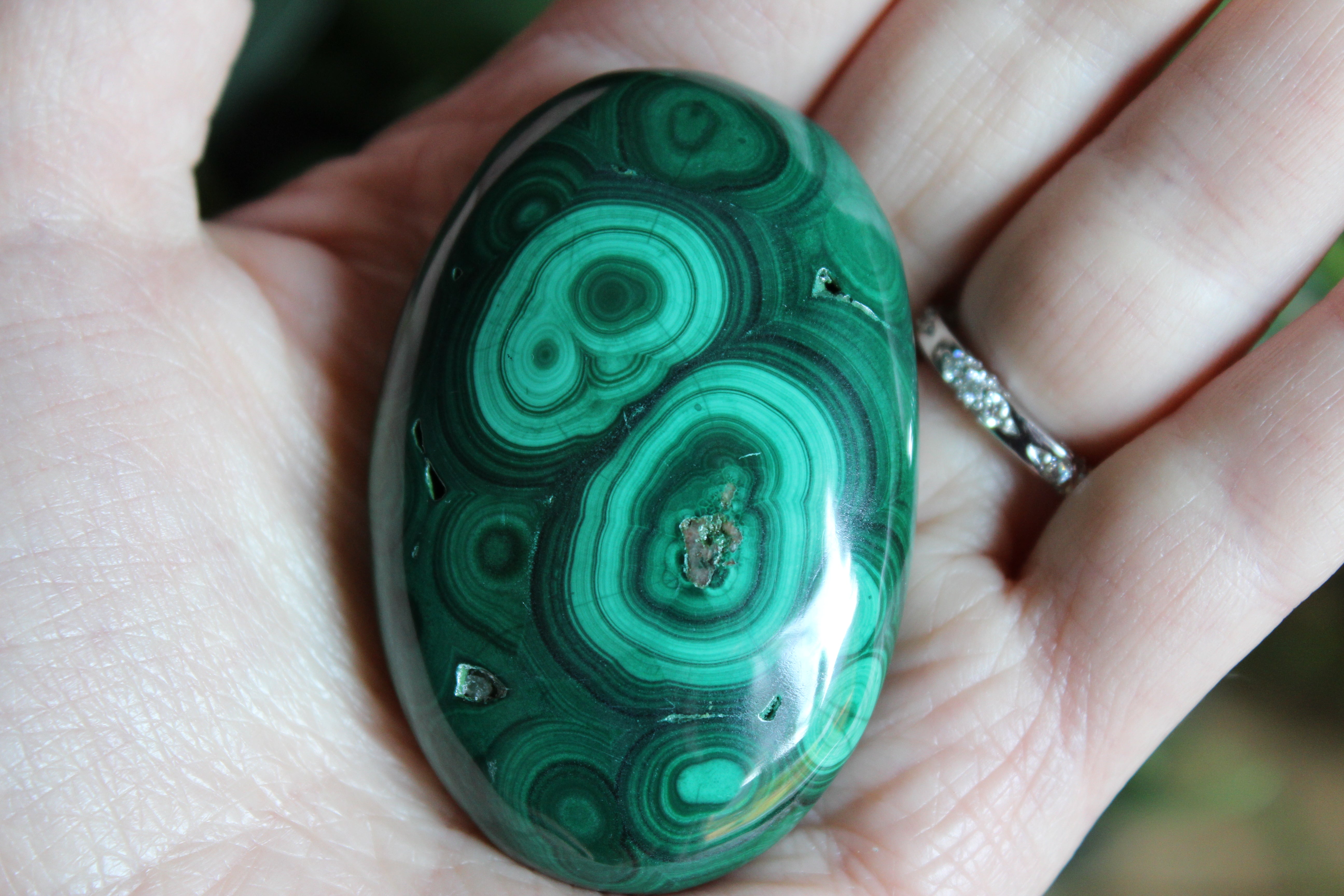Malachite pocket stone 6