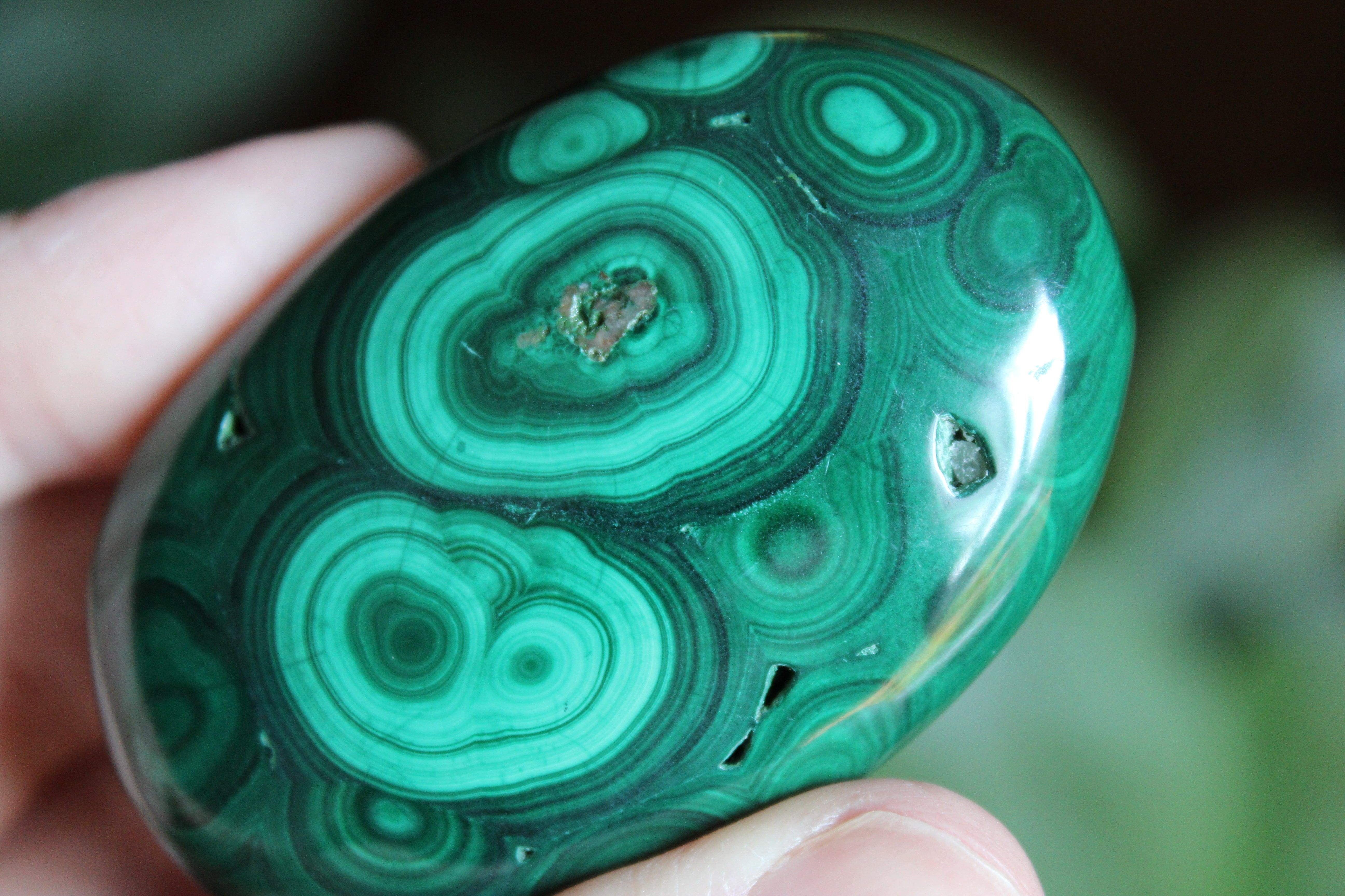 Malachite pocket stone 6