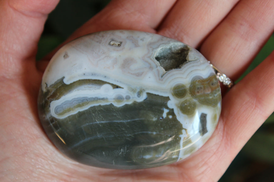 8th vein ocean jasper pocket stone 22