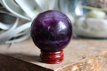 Magenta fluorite sphere 1