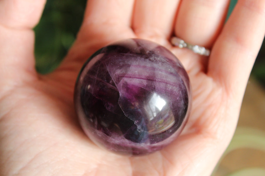 Magenta fluorite sphere 1