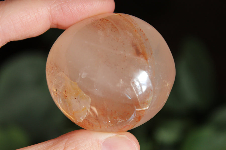Hematoid quartz pocket stone 1