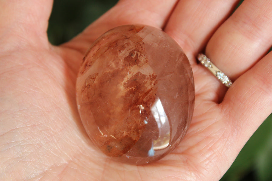 Hematoid quartz pocket stone 2
