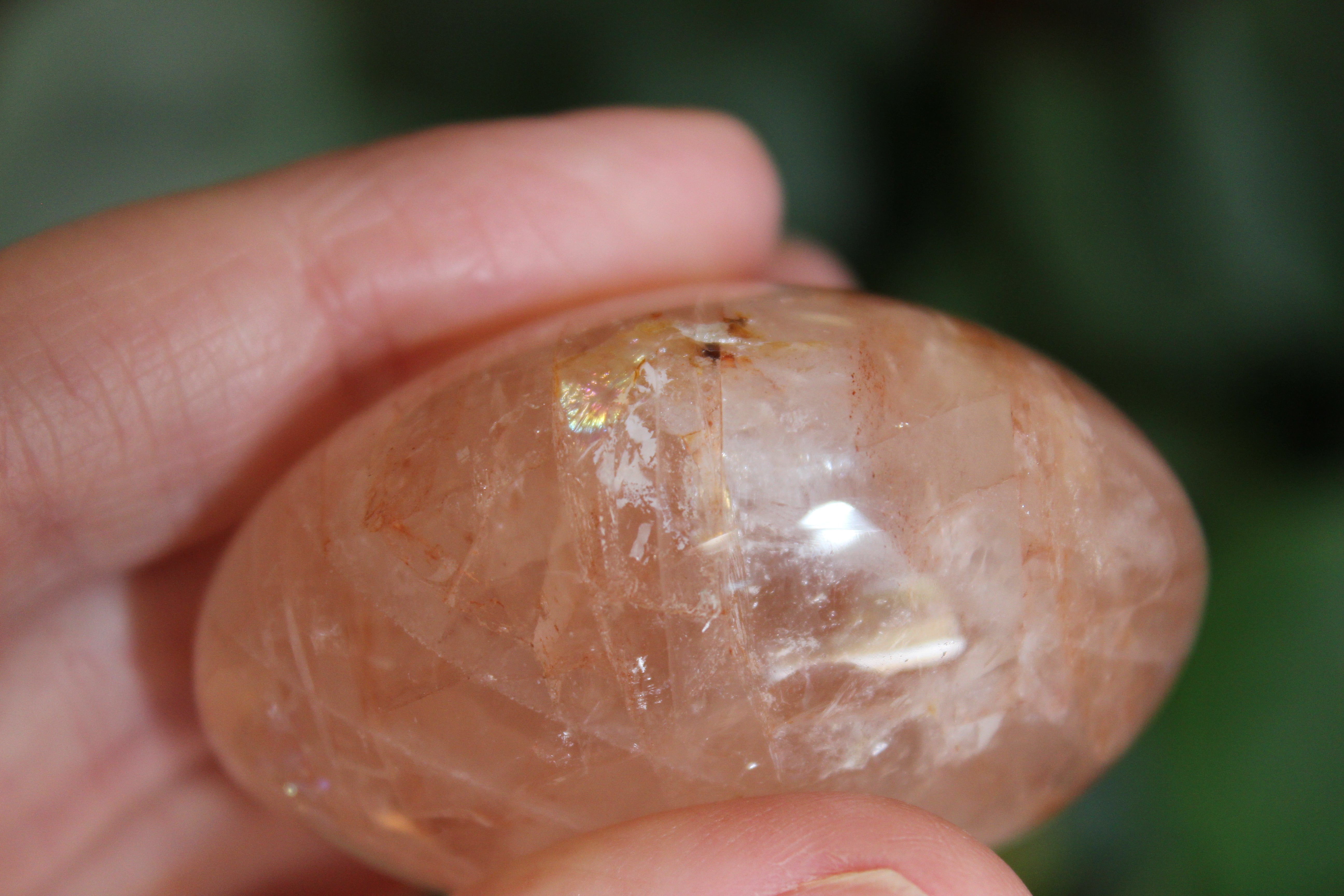 Hematoid quartz pocket stone 4