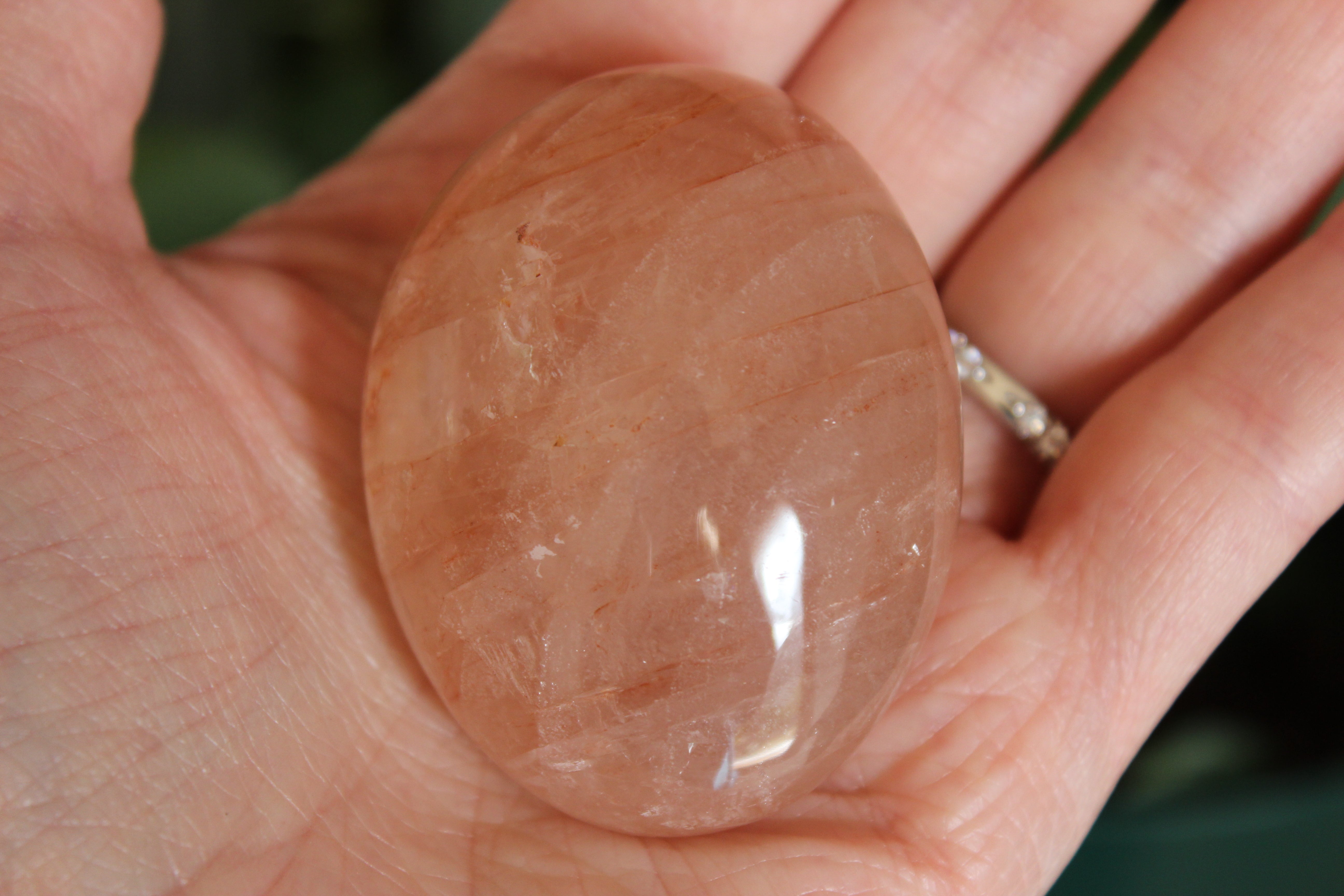 Hematoid quartz pocket stone 4