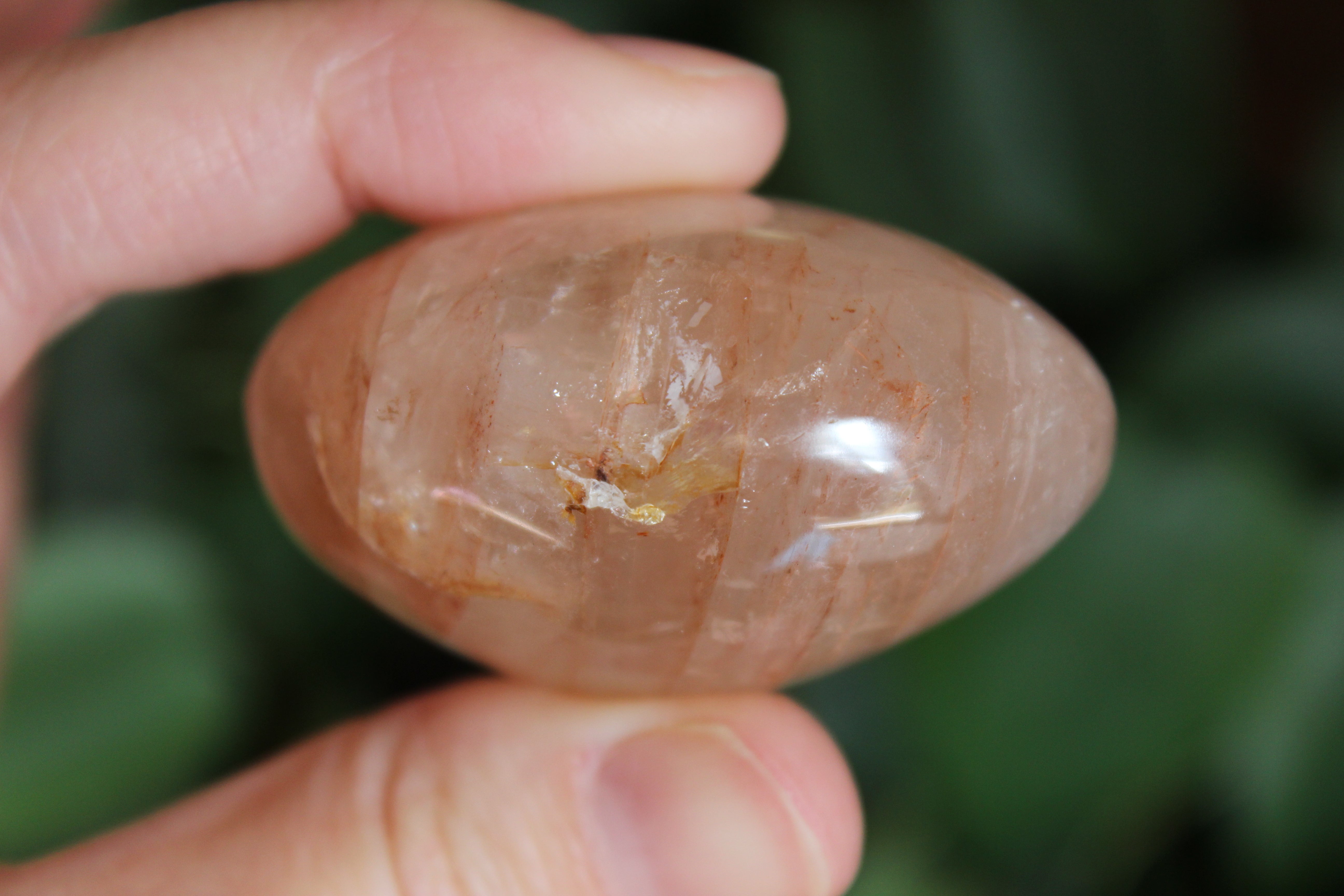 Hematoid quartz pocket stone 4