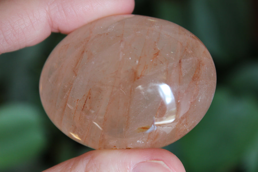 Hematoid quartz pocket stone 4