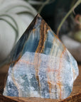 Semi polished blue onyx tower 10