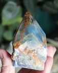 Semi polished blue onyx tower 10