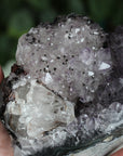 Amethyst cut base with calcite 12