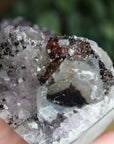 Amethyst cut base with calcite 12