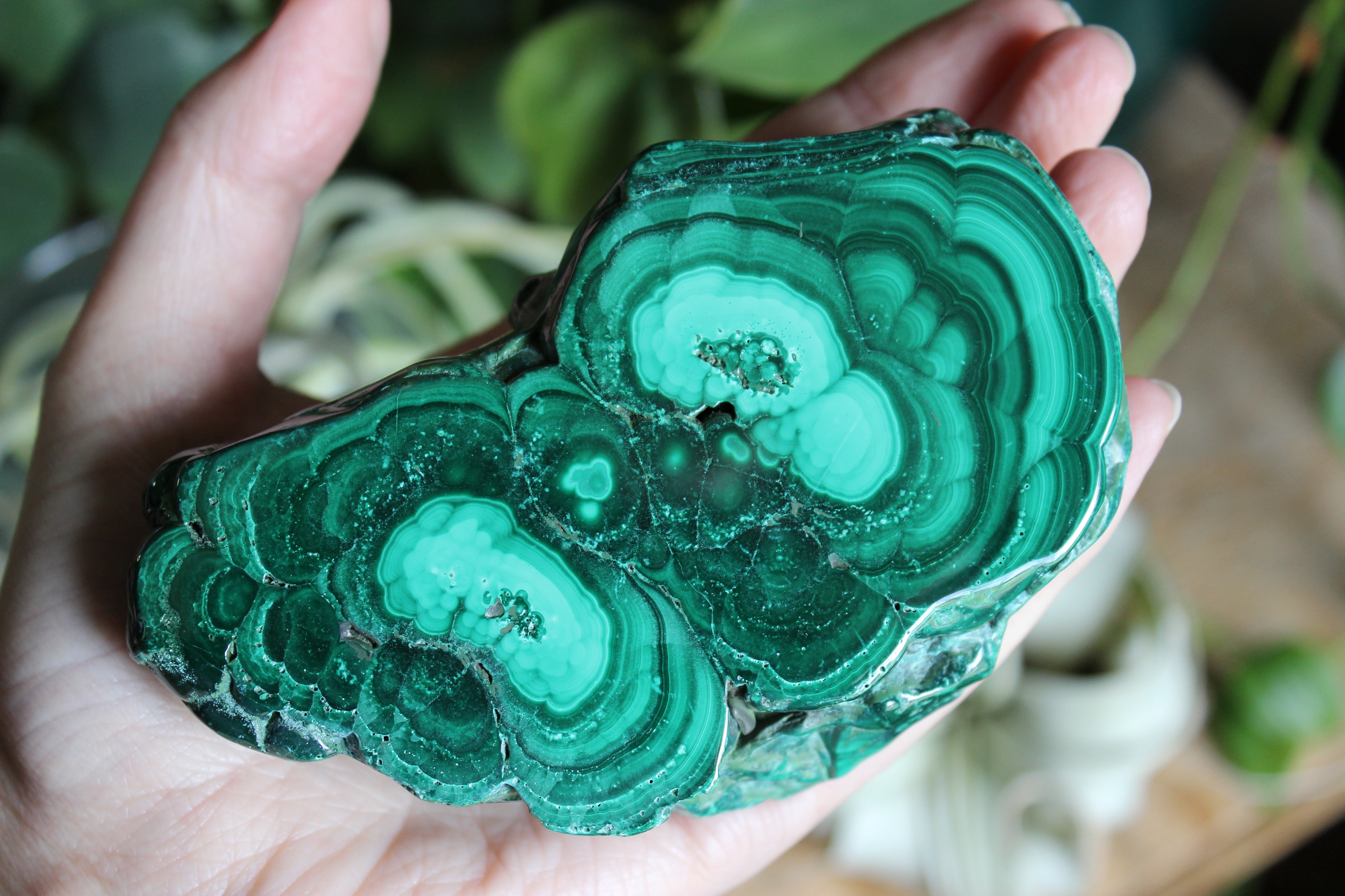 Semi polished malachite 13