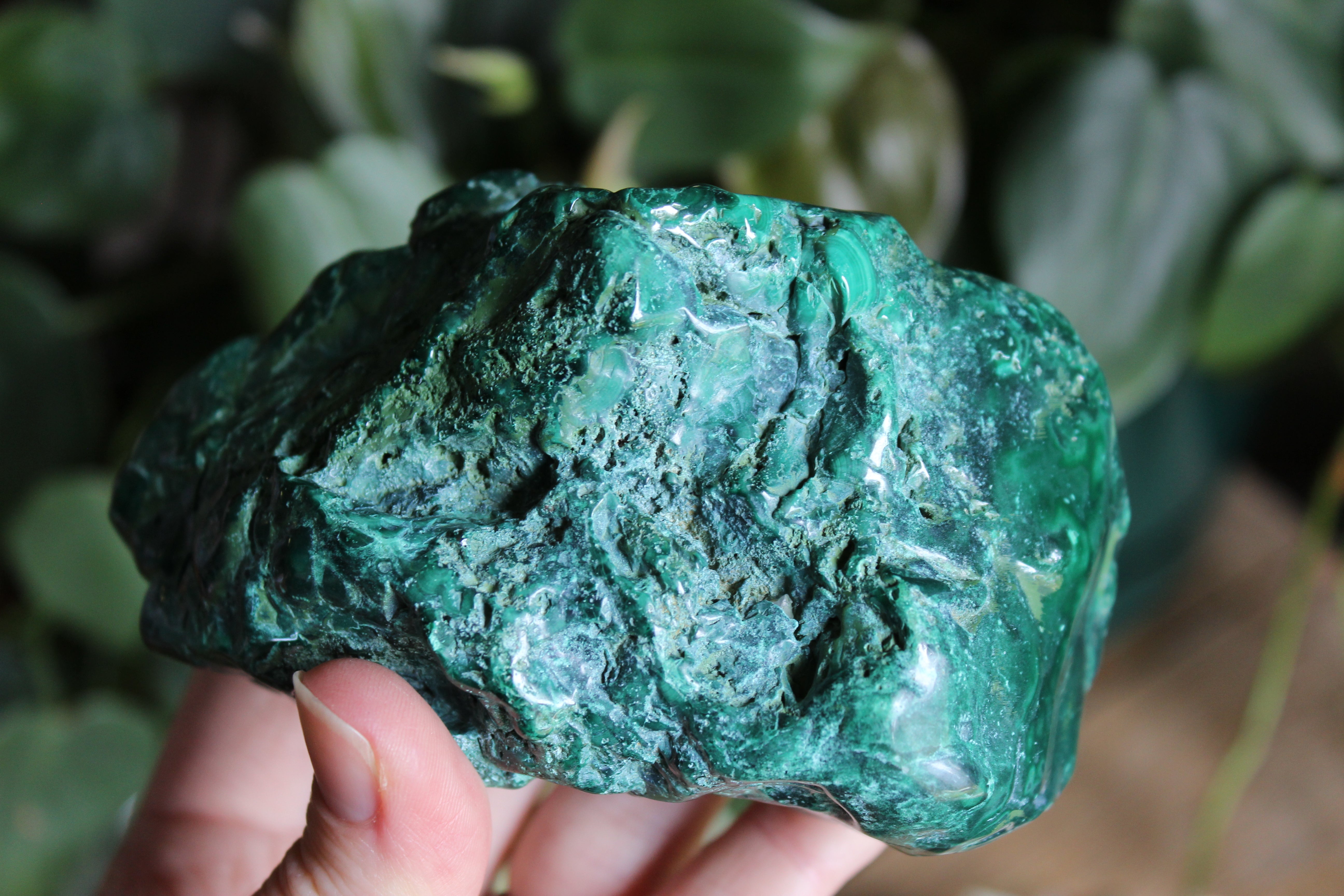 Semi polished malachite 13