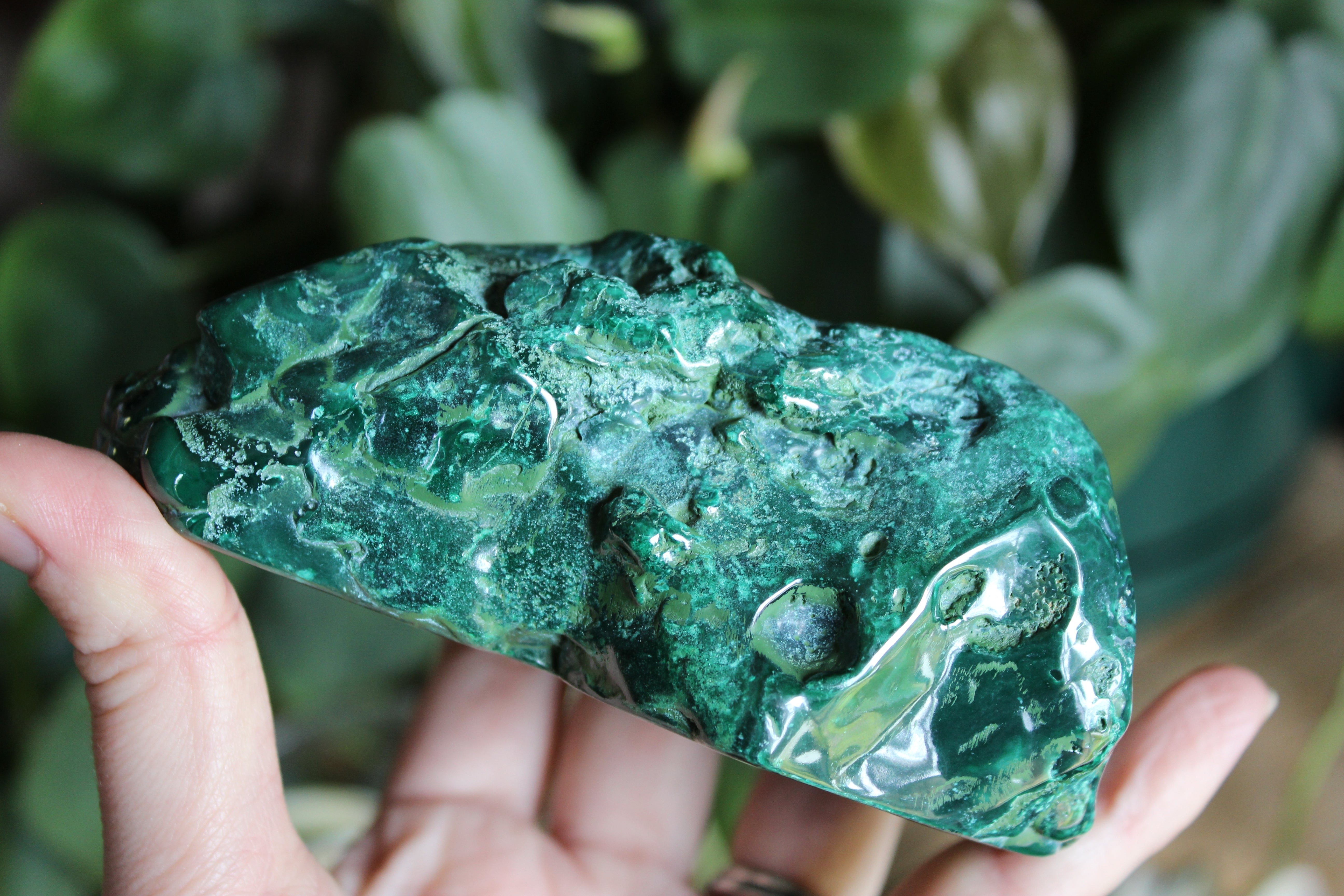 Semi polished malachite 13