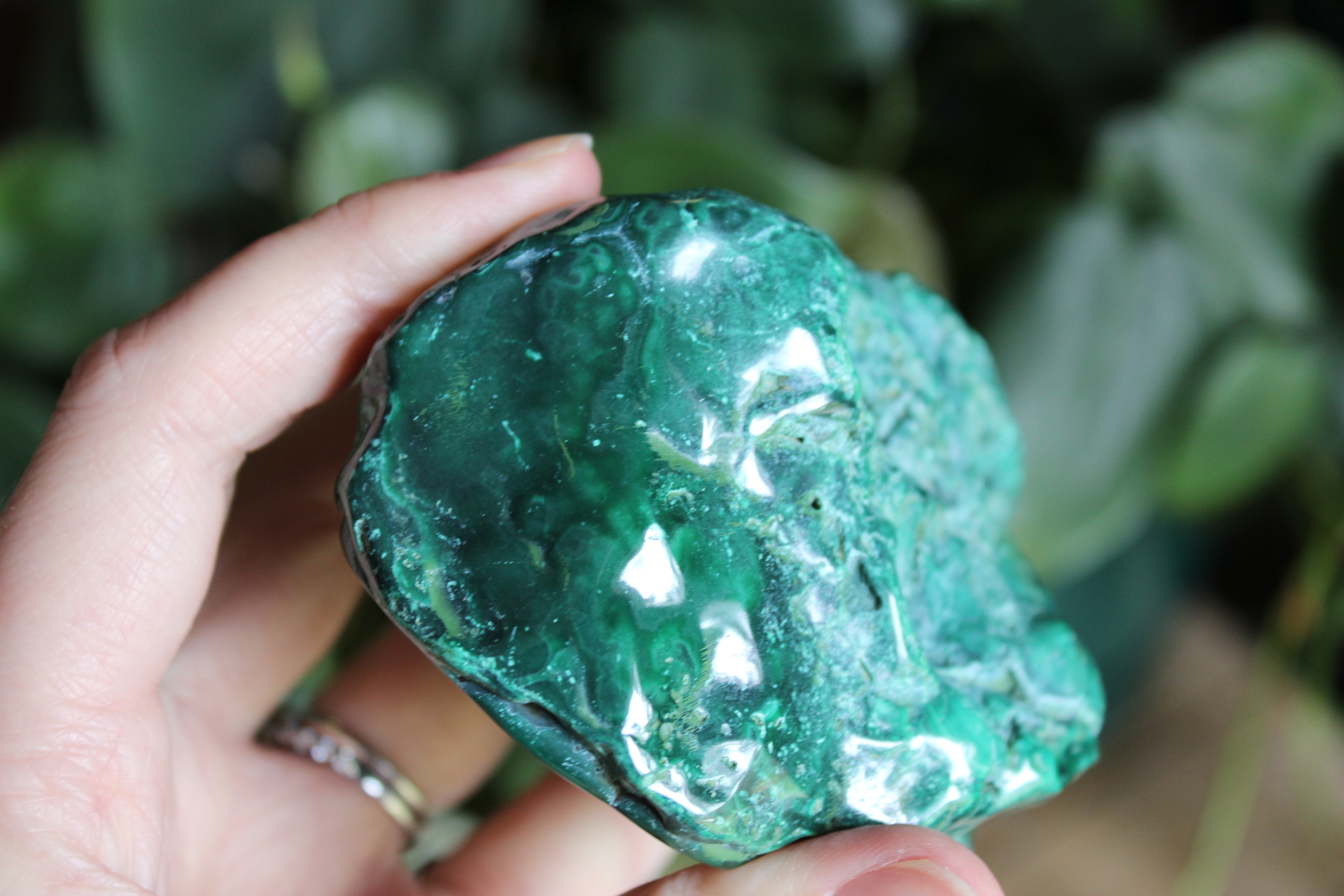 Semi polished malachite 13