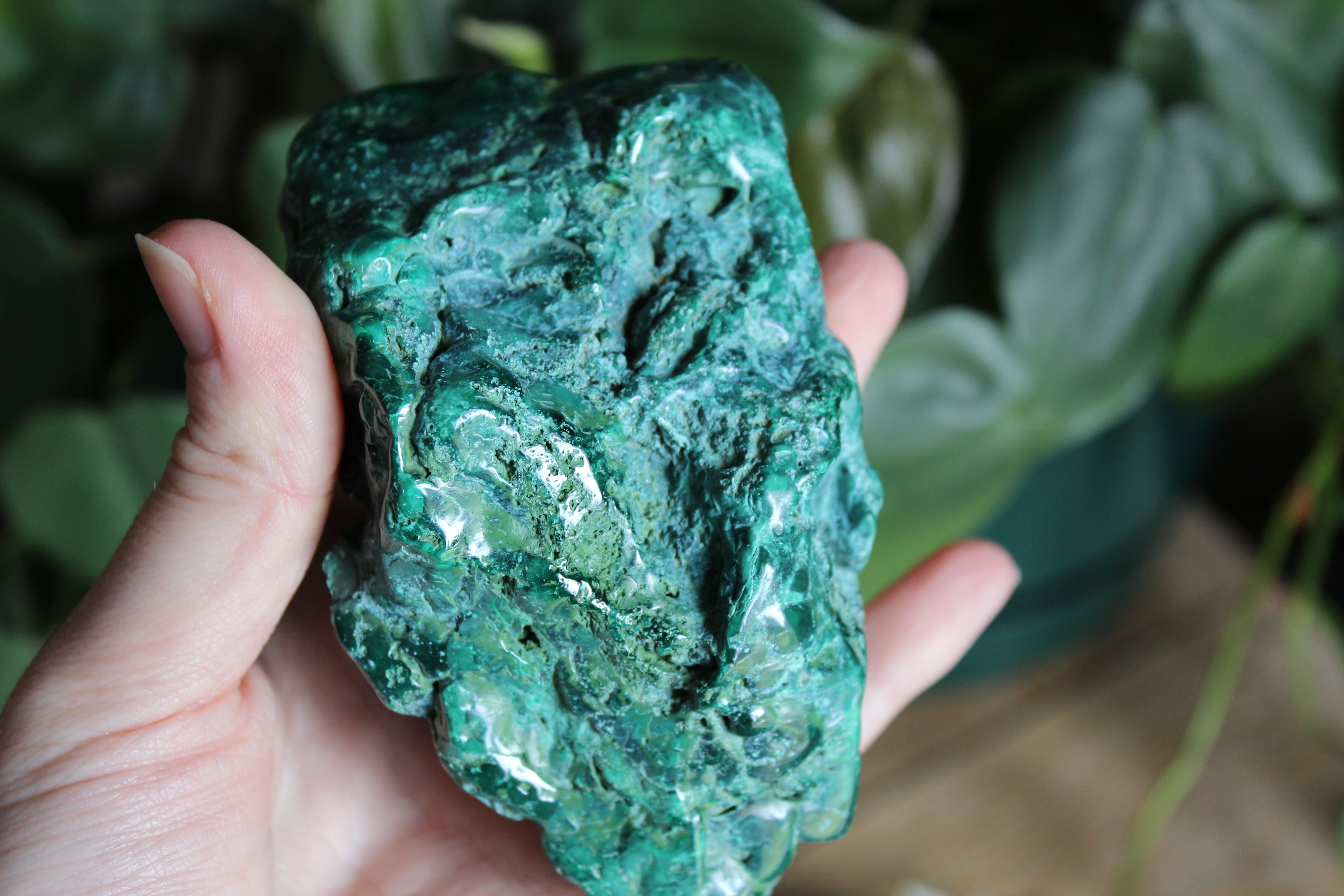 Semi polished malachite 13