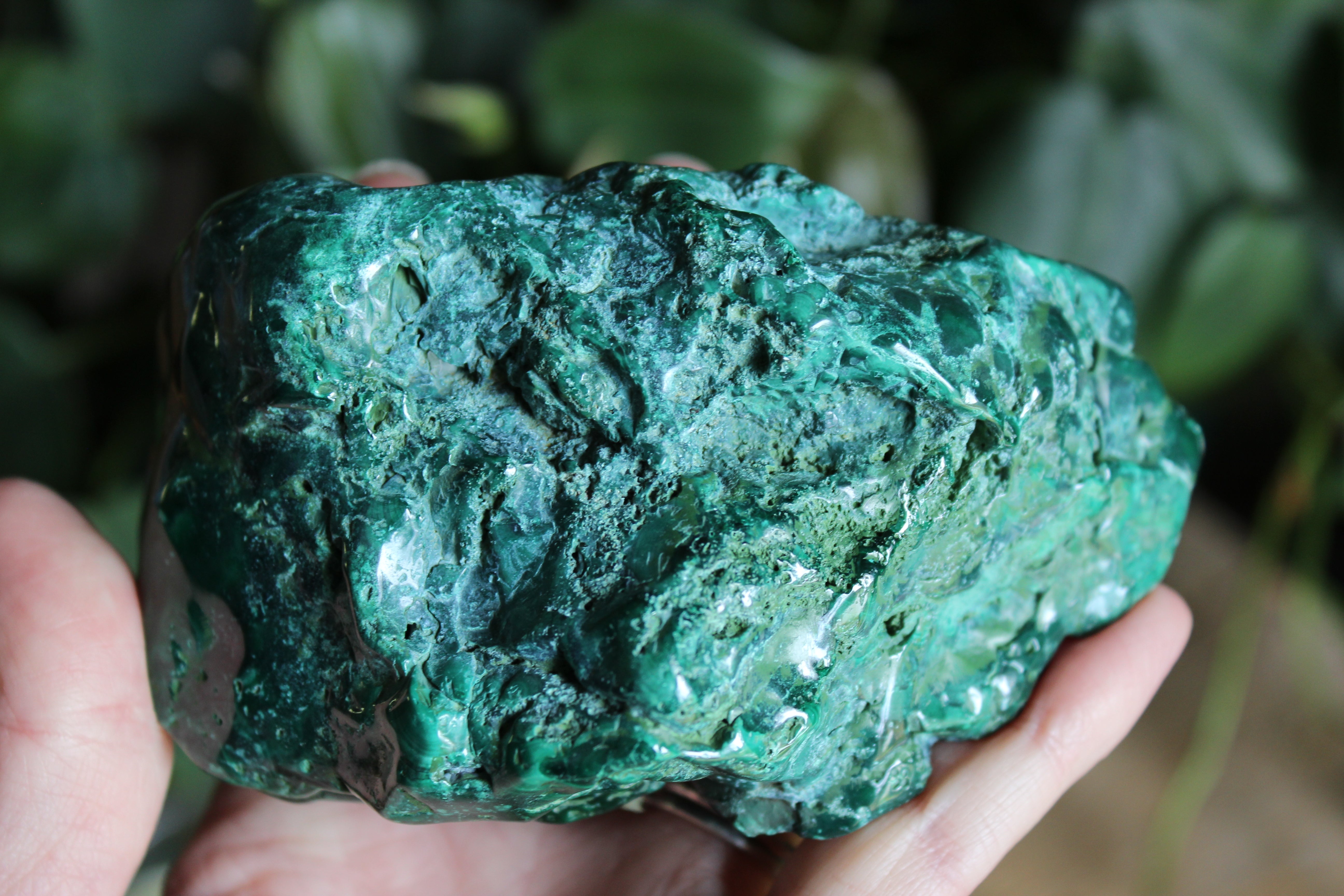 Semi polished malachite 13