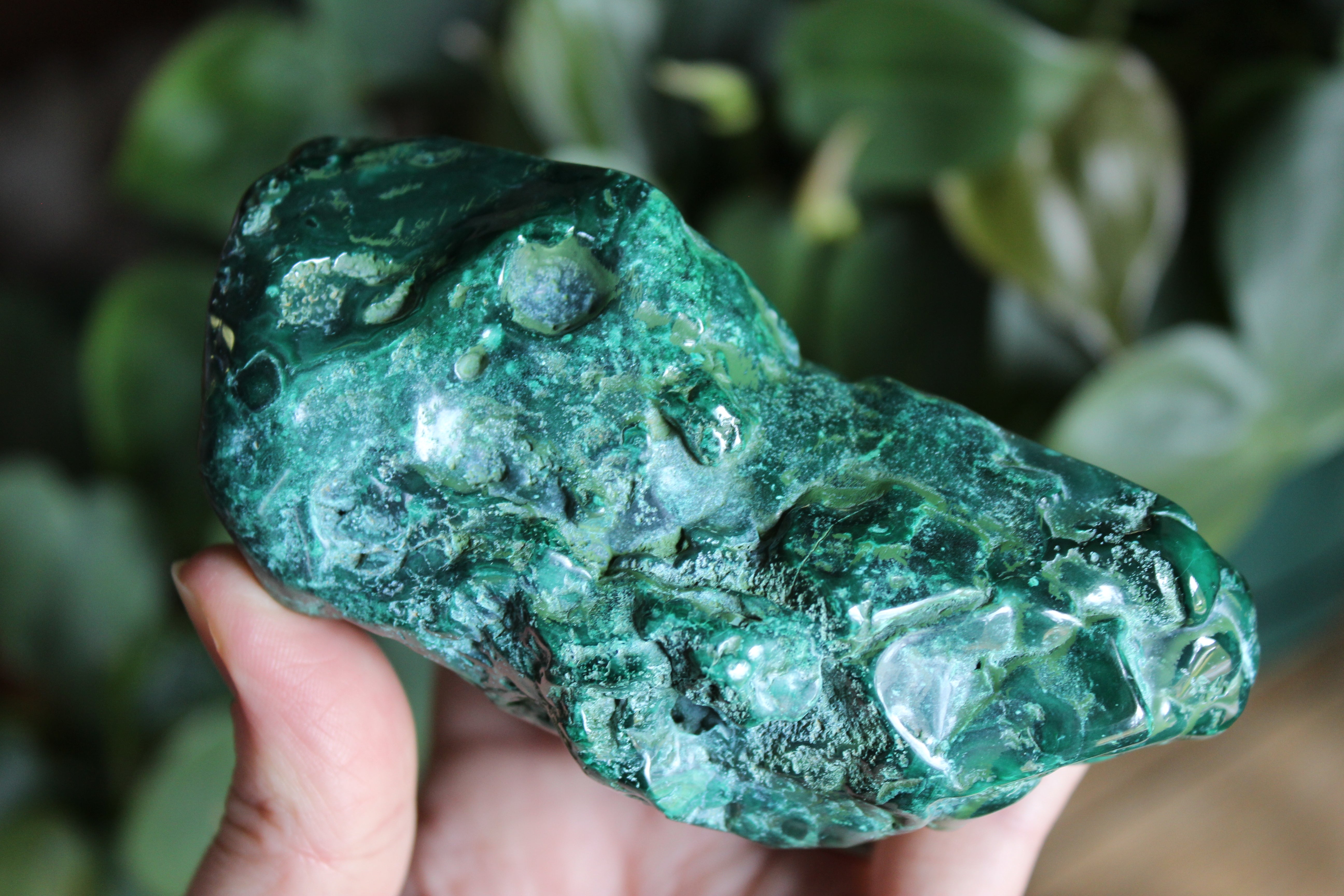 Semi polished malachite 13