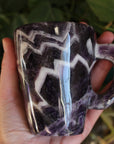 Chevron amethyst tea cup and saucer 2 sale