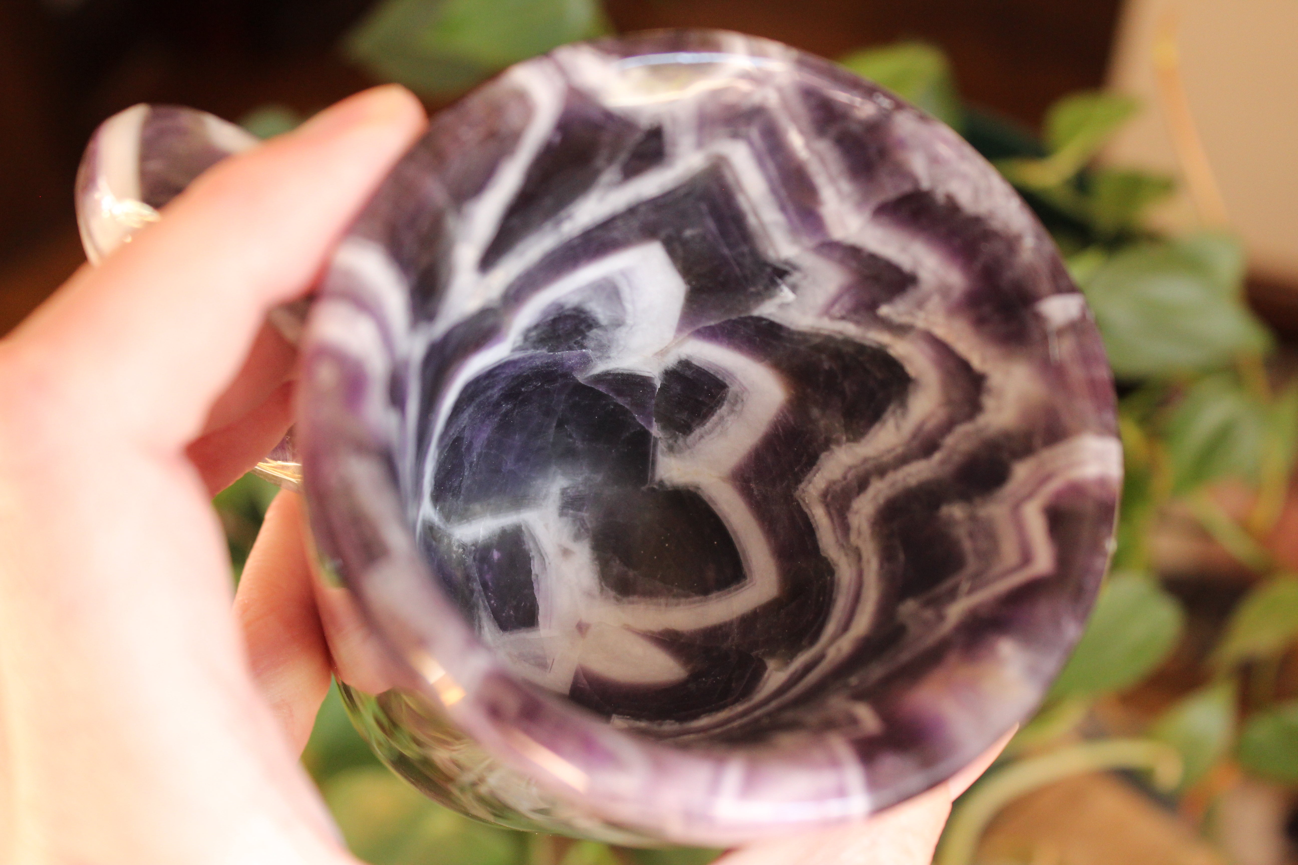 Chevron amethyst tea cup and saucer 2 sale