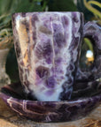 Chevron amethyst tea cup and saucer 3 sale