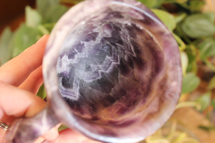 Chevron amethyst tea cup and saucer 3 sale