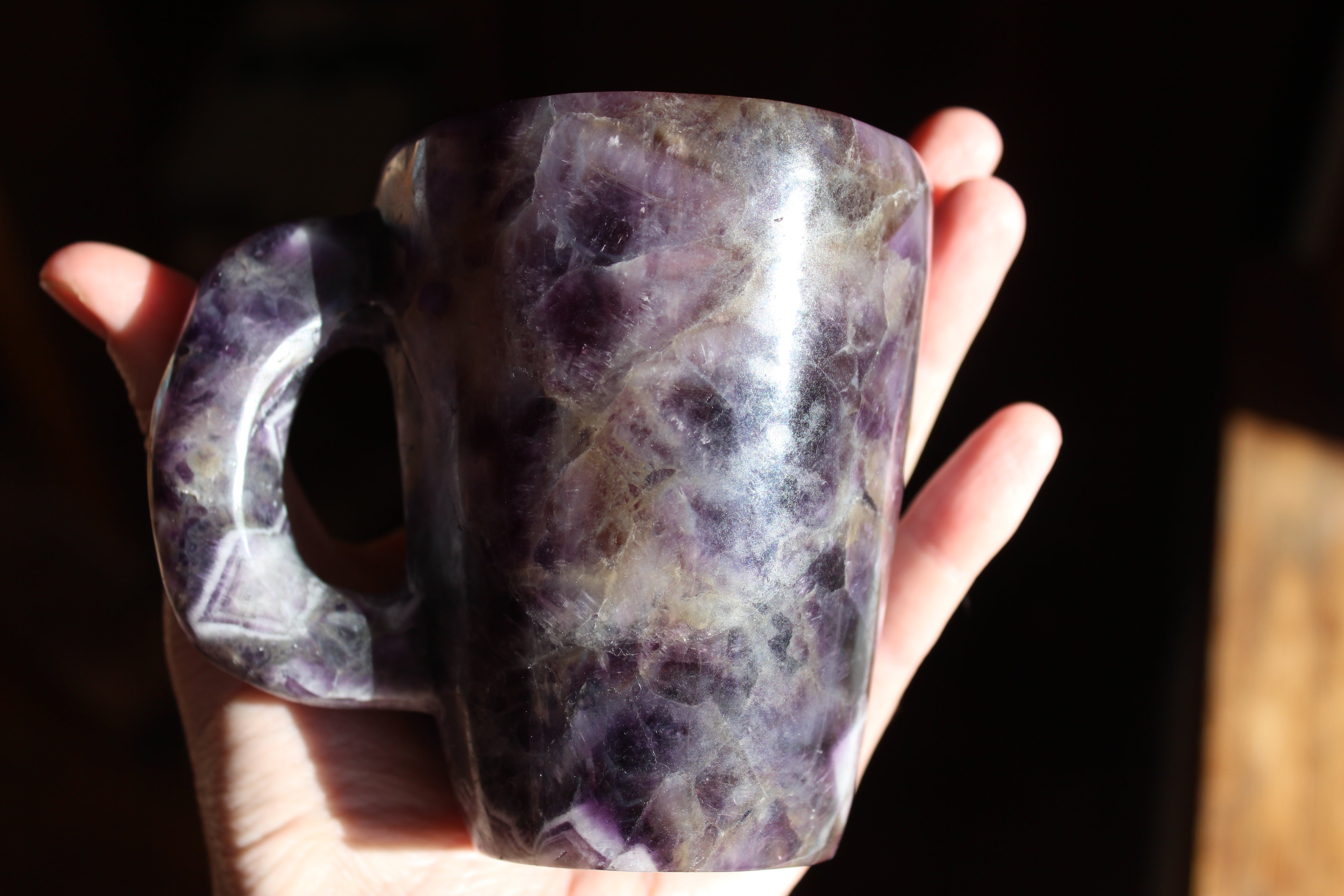 Chevron amethyst tea cup and saucer 3 sale