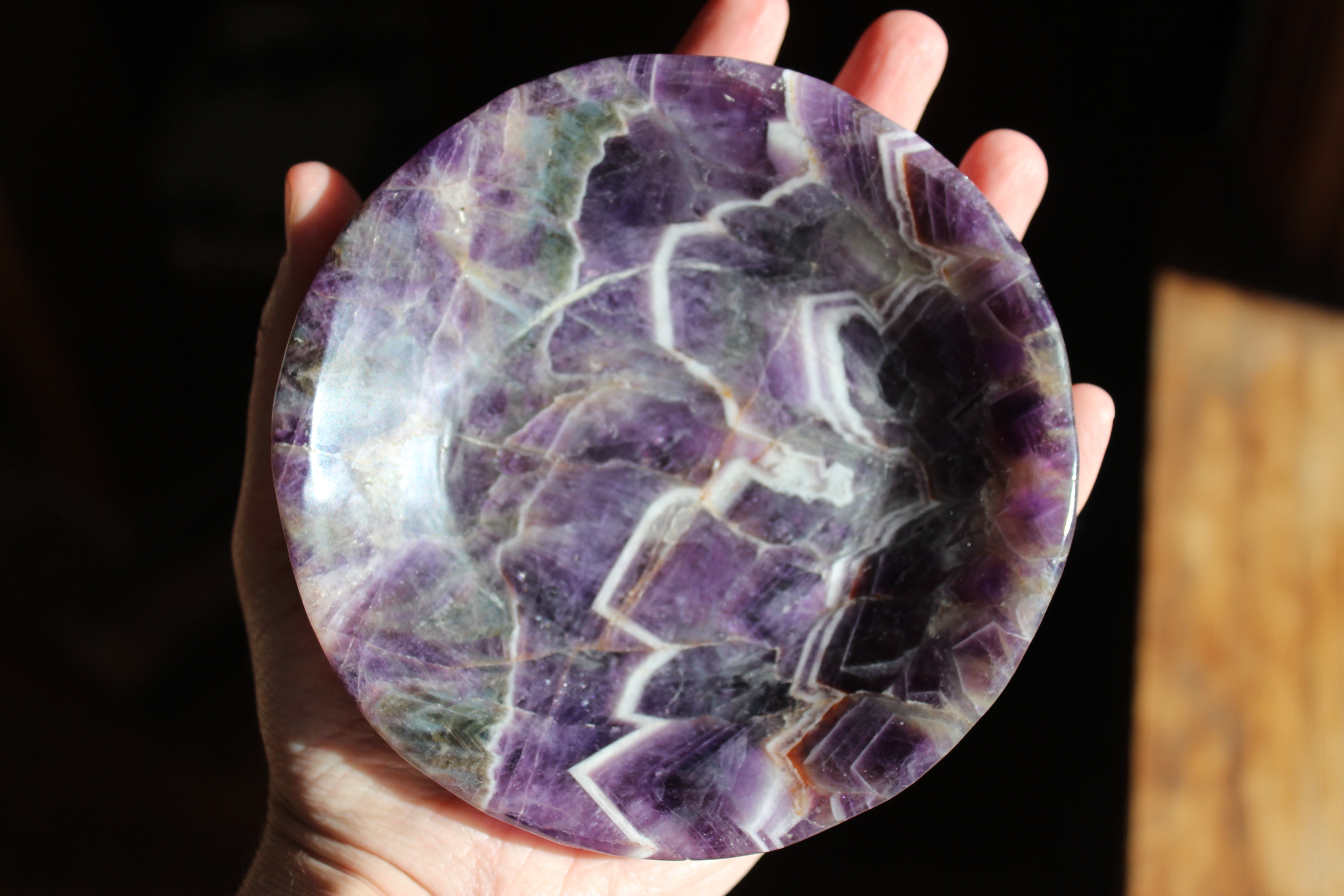 Chevron amethyst tea cup and saucer 3 sale