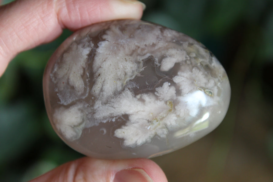 Flower agate pocket stone 8