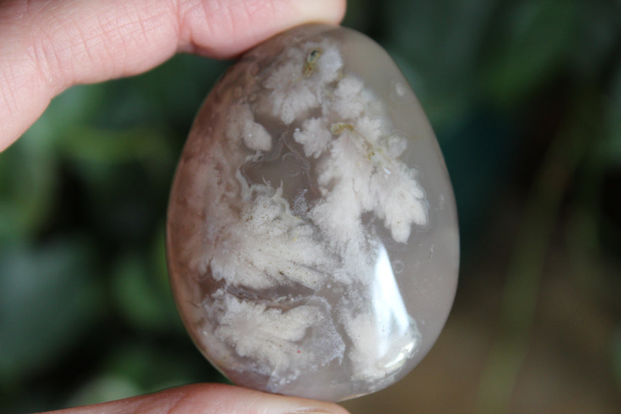 Flower agate pocket stone 8