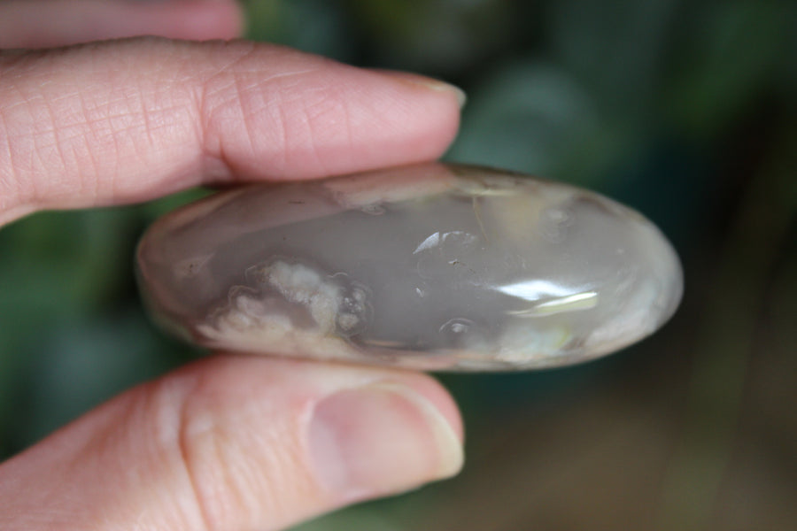 Flower agate pocket stone 8