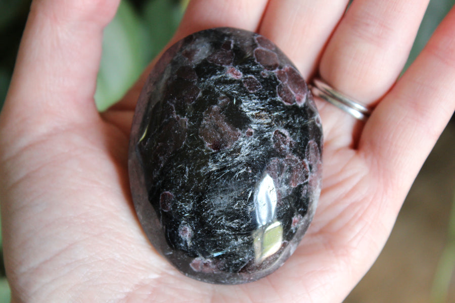 Garnet astrophyllite pocket stone 5