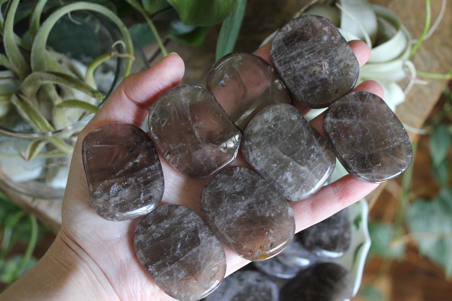Smoky quartz pocket stone