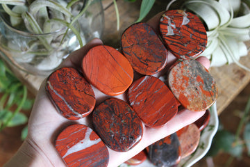 Red jasper pocket stone