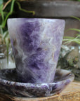 Chevron amethyst tea cup and saucer 1 sale