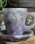 Chevron amethyst tea cup and saucer 1 sale