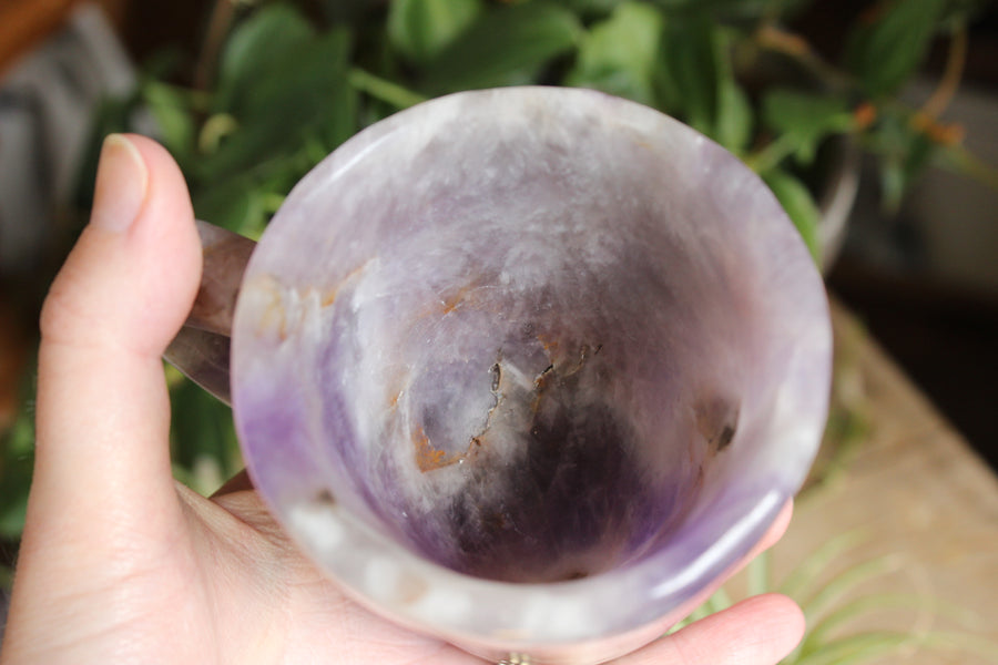 Chevron amethyst tea cup and saucer 1 sale