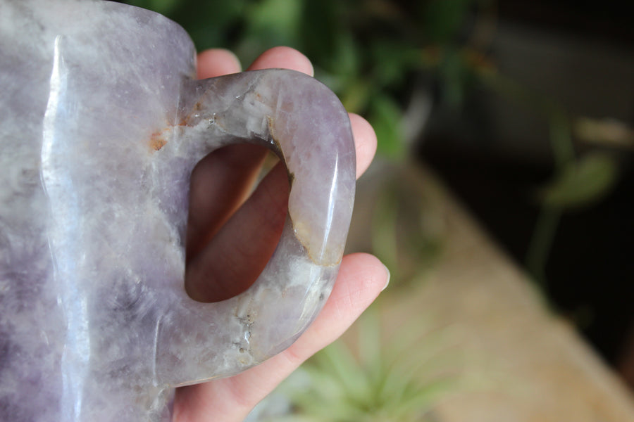 Chevron amethyst tea cup and saucer 1 sale