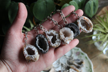 Oco geode half keychain