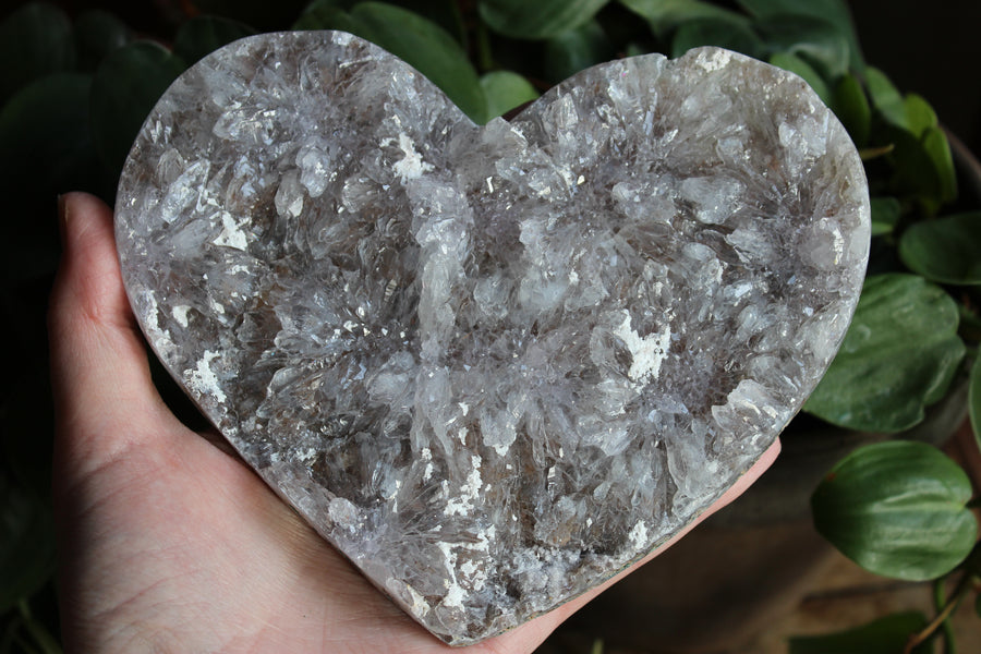 Amethyst flower heart 19