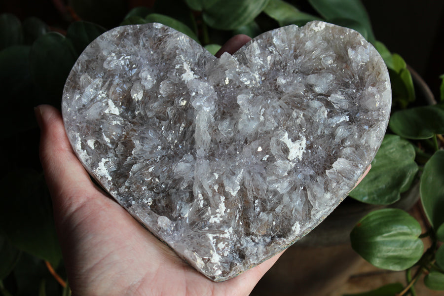 Amethyst flower heart 19