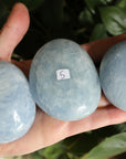 Blue calcite pocket stone