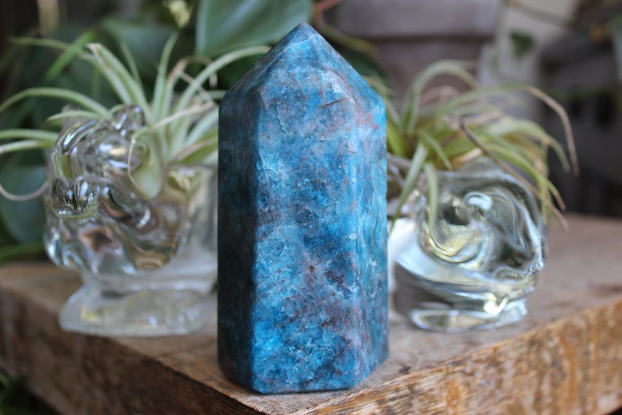 Blue apatite tower 12