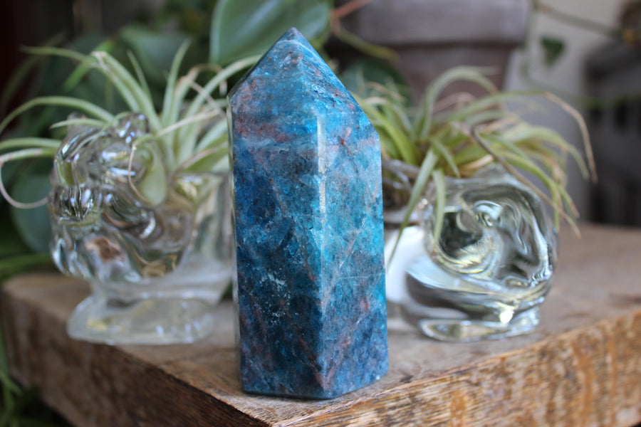 Blue apatite tower 12