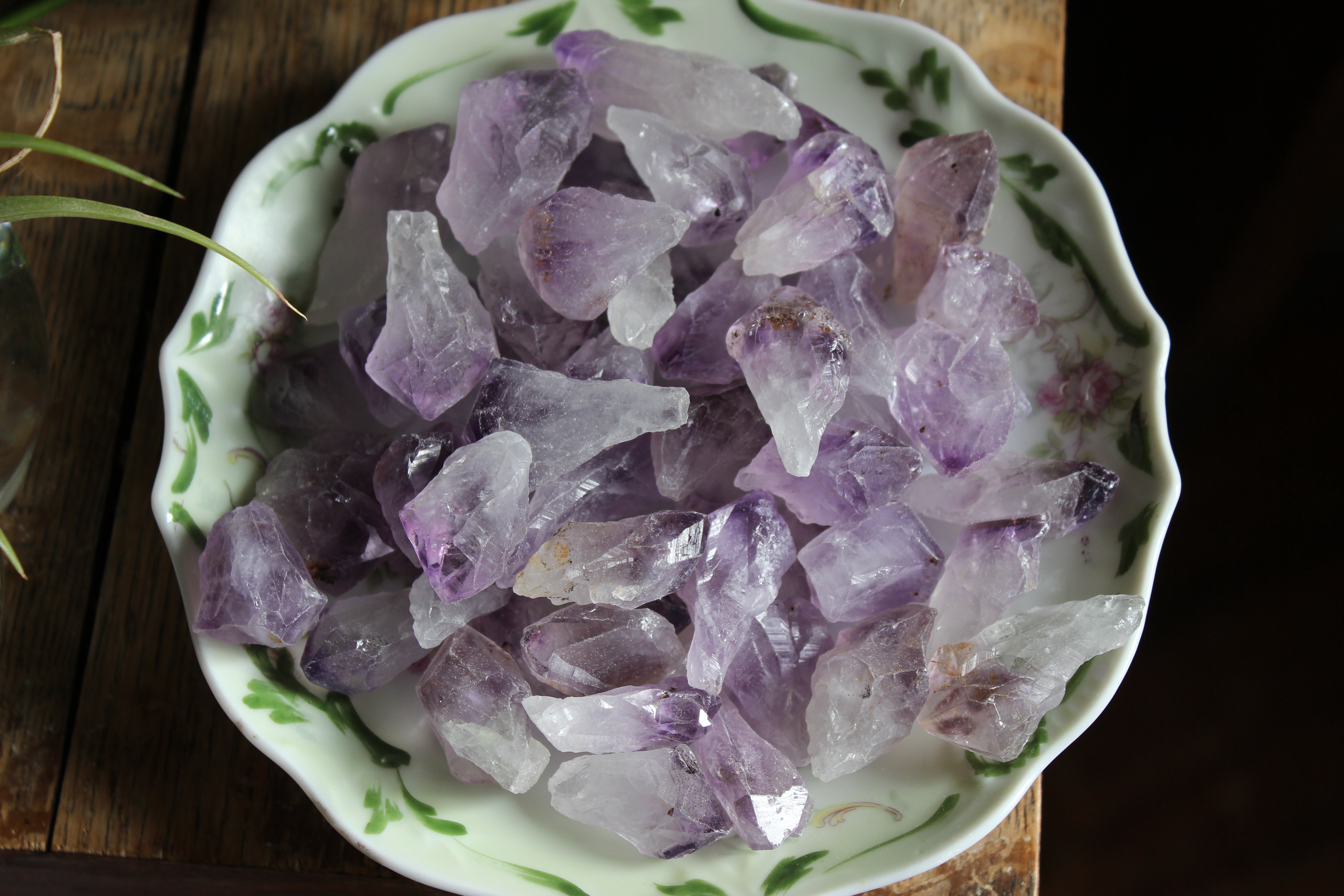 Rough amethyst points (set of 7)